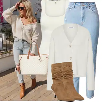 Outfit sa Bež/Bijela JOOP! "Jesenski izgled"