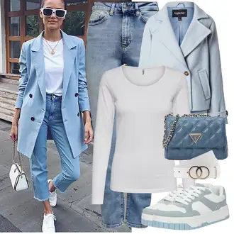 Krásný Outfit s Světle modrá/Modrá Rovná Džína/Zužující se Džíny/Girlfriend Džíny/Boyfriend Džínové kalhoty/Vintage džíny/High Waist Džínové Kalhoty/Zimní bunda/Mom Jean/Dad Džíny/Džíny s Rozparkem/Kožená Pánská Bund Only "Podzimní vzhled"Look: Styl, 90tá léta, Klasické, Cool, Krásný, Vintage