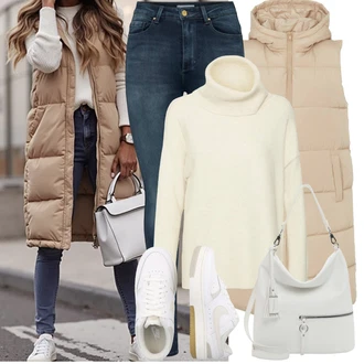 Kombinacije sa stilom Estetika sa Bijela/Bež/Krem/Plava/Kaki Vintage tenisica/Skate cipela/Tanka tenisica/Niska Tenisica/Rupičasta tenisica/Ljetna tenisica/Kožna tenisica Nike Sportswear "Jesenski izgled"Look: Skater, Sportski, Hip Hop, Bad Taste, Estetika