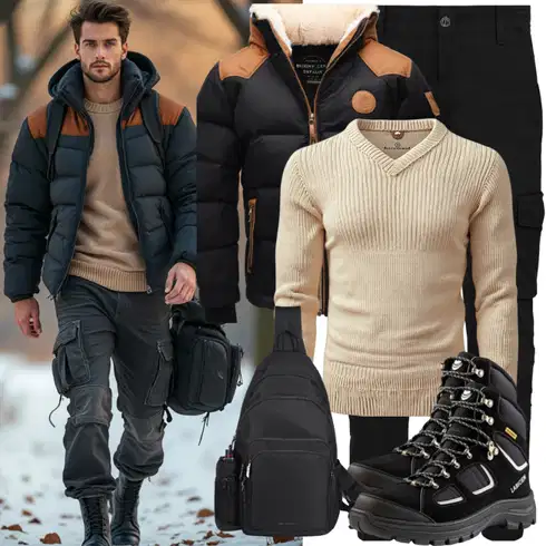 Schwarz/Grau MannsTasche/Sport Accessoire Napapijri kombinieren
