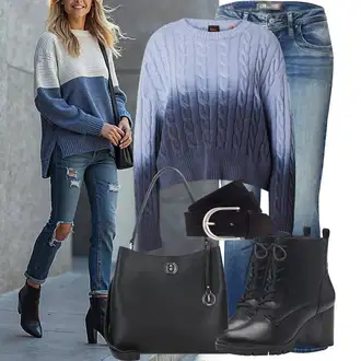 Outfit sa Crna/Tamnosiva/Siva/Bež/Smeđa Sportski dodatak/Novčanik/Privjesak/Maska/Privjesak/Privjesak Za Ključeve L.CREDI "Jesenski outfiti"