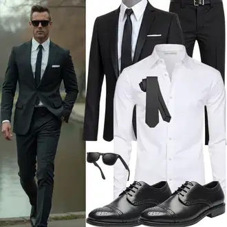 Elegante Outfits Standesamt mit Weiß/Creme Business Hemd/Casual Hemd/Hemdbluse/Bügelfreies Hemd/Musselin Hemd/Businesshemd Tommy Hilfiger "Mafia Outfits"Look: Konzert, Schule, Bayram, Konfirmation, Strandtag, Fasching, Standesamt