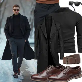 Outfit mit Schwarz Jacke/Kapuzenmantel/Langer Daunenmantel/Langer Wintermantel/Midi Mantel/Steppmantel/Scuba-Mantel/Dreiviertellanger Mantel/Wintermantel/Kapuzenjacke/Thermojacke/Hybridjacke/Winterjacke/2in1 Jacke/Puffer Jacke/Kunstfaserjacke/Winter Parka/Langjacke/Funktionsjacke/Unkategorisiert Puma "Mafia Outfits"