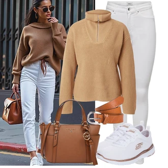 Flex Appeal 3.0 Outfit s Bílá/Zlatý Běžecká bota/Tréninková bota/Gymnastická bota/Tenisová bota/Bota na fitness/Běžecká bota Skechers "Podzimní outfity"