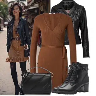 Outfit sa Smeđa/Crna/Ljubičasta Torbica/Torba Za Preko Ramena/Mala Torbica/Torba za rame/Torba za nošenje/Torba preko ramena Calvin Klein Jeans "Jesenski outfiti"