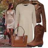 Podzimní Kožené Bundy Outfity image