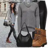 Outfity s vinylovými legínami image