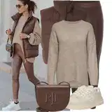 Outfity s béžovými teniskami image