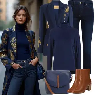 Outfity na Nový rok "Módní podzimní vzhled"