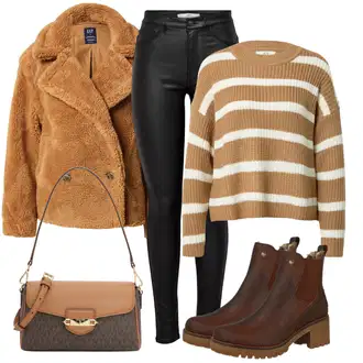 Style Outfits Western mit Rjava/Temno rjava Chelsea Škornj/Usnjena Jakna/Usnjeni gležnjar/Podloženi Gležnar Panama Jack "Obleka za jesen"Look: Country slog, Cowgirl, Zunaj, Western