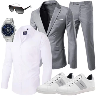 Outfit mit Rosa/Fliederfarben siliteelon "Old Money Style"