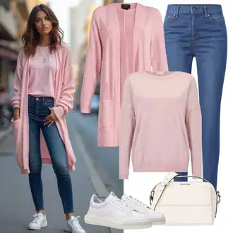 Outfity pro zábavu Svatba s Šedá/Bílá Teniska na platformě/Nízká Teniska Puma "Outfit pro podzim"Look: Koncert, Škola, Svatba