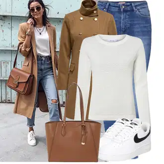 Kombinacije sa stilom Estetika sa Bijela/Crna/Plava Skate cipela/Vintage tenisica/Kožna tenisica/Niska Tenisica Nike Sportswear "Trendovska jesenska odjeća"Look: Boja, Prekrasan, Bad Taste, Ekstravagantno, Skater, Rap, Hip Hop, Estetika, Sportski