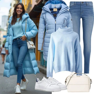 Outfit s Krémová/Oranžová/Bílá Úzká Teniska/Nízká Teniska/Kožené Tenisky Tommy Hilfiger "Perfektní pro podzim"