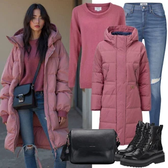 Outfit s Růžová Termo Bund/Hybridní bunda/Lehké Bund/Prošívaná Bunda/Izolační bunda/Sportovní Bund/Turistická bunda/Bunda 2v1/Lyžařská bunda pro běžkaře/Merino bunda/Sbalitelné Bund/Bunda s Kapucí Icebreaker "Perfektní pro podzim"
