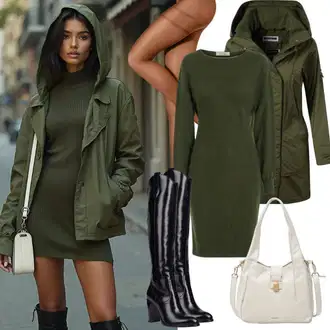 Outfit s Tyrkysový/Zelená/Světle zelená Nepromokavé Bund/Outdoorové Bundy/Plachtařská bunda/Letní Bund/Jarní bunda/Turistická bunda/Trekingová bunda/Funkční Bunda/Bunda s Kapucí/Snowboardová Bund Ragwear "Perfektní pro podzim"