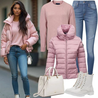 Outfit s Bílá/Krémová Šněrovací Kotníková Bota/Klasická kozačka/Bojová Bota Dockers by Gerli "Perfektní pro podzim"