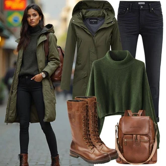Polo-límec Outfit s Zelená/Tyrkysový Basic Svetr/Svetr Carmen/Kašmírový Svetr/Svetr z Jemné Pleteniny/Kašmírový Svetr/Mohair Pullover/Svetr na kojení/Jednoduchý Svetr/Svetr s V-výstřihem/Vlněný Svetr S.Oliver "Perfektní pro zimu"