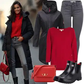 Outfity do práce s zimní obuví "Podzimní volnočasový outfit"