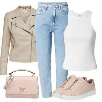 Jesenske Outfiti Debel mit Krem/Bela/Siva Majica & Top/Srajca & majica velike velikosti/Bluza velika velikost about you x marie von behrens "Popoln za jesen"