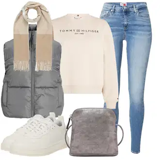 Jesenske Outfiti Debel mit Bež/Khaki/Roza/Rjava Kapucar/Women's Hoodies and Sweatshirts/Pletene velika velikost Tommy Hilfiger "Popoln za jesen"