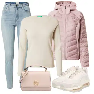 Z biseri outfit mit Roza/Rjava/Bež Torba za čez ramo/Vrečka za prenašanje/Billfold/Mini torbica/Satchel torba MICHAEL Michael Kors "Popoln za jesen"
