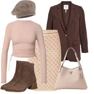 Style Outfits 80. leta mit Dodatek agbo "Popoln za jesen"Look: Retro, 80. leta