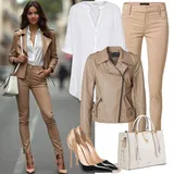 Bela, Črna Črtast Bluze kombinirajte image