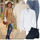 Outfity s bílými pletenými oděvy image