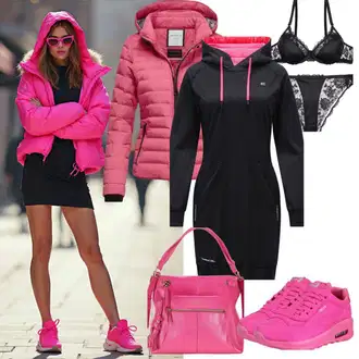 Kombinacije za tenis 80-te roky sa Pink/Vinski Crveno Šal/Pribor za pranje rublja/Kružni Šal/Narukvica/Bandana/Sportski dodatak eivy "Savršeno za jesen"Look: cool, Chill, Udobna, Boja, Rak, Unisex, Blokiranje boja, Retro, Vanjski, 80-te roky