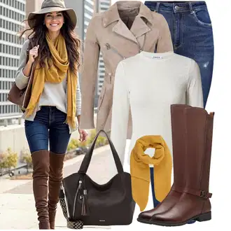 Kombinacije sa stilom Estetika sa Smeđa/Bež/Kaki Parka velike veličine/Sweater majica Freaky Nation "Jesenski outfiti"Look: moderne, Empire, Bad Taste, Sveučilišna, sviatočné, Old Money, Techno, Estetika, Prekrasan, Hip Hop
