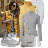 Bílé Jeggings Outfity image