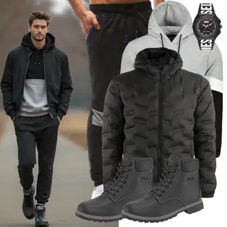 Outfit mit Grau/Rot/Dunkelgrau/Rosa/Schwarz Armbanduhr/Uhrwerkzeug/Kettenuhr/Uhren Geschenkset/Uhrenbatterie Diesel "Sportlich Outfit"