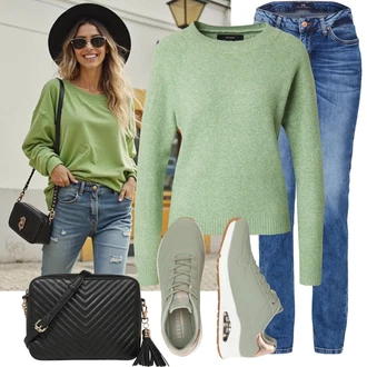 Krásný Outfit s Modrá/Růžová/Světle modrá Džíny s Rozparkem/Džín s Nízkým Pasem/Džíny Regular Fit/Girlfriend Džíny/Slim Fit Džíny/Džíny s Nízkým Sedem/Sportovní boty/Kožená bunda/Kožená Pánská Bund/Kožené Boty/Zimní bunda/Pánské tričko/Rovná Džína LTB "podzimní outfit pro každý den"Look: Styl, 90tá léta, Ležérní, Cool, Moderní, Mom, Krásný