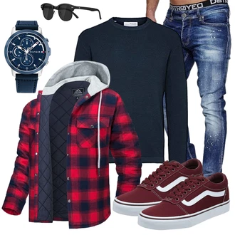 Outfit mit Rot Vans "Street Style Outfit"