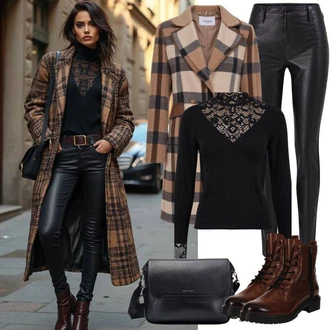 Outfity na zimu s Krémová/Bé?ová/Hn?dá/Bílá Oblek cocomore "Stylový vzhled pro podzim"