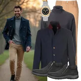 Schwarze Rollkragenpullover Outfits image