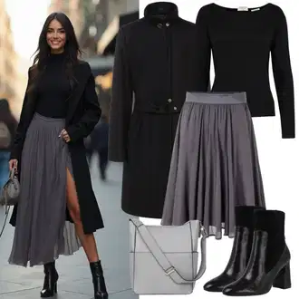Kombinacije s suknjom za zimu "Zimski outfit"