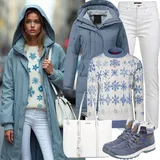 Črna Oprijete Kavbojke outfiti za dame image