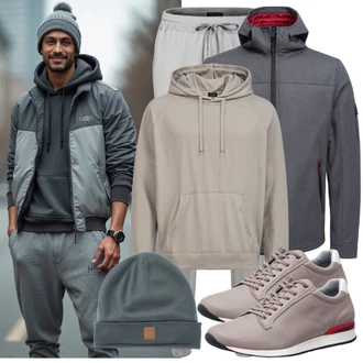 Tennis Outfits mit Grau/Hellgrau Plateau-Sneaker/Leder Sneaker/Turnschuh ohne Schnürsenkel/Canvas-Sneaker/Sneaker Low/Schmaler Sneaker/Skateschuh Lacoste "Alltags Outfit"