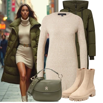 ľahký Outfit sa Bež/Kaki/Smeđa Čizmica Chelsea Gležnjača/Kožna Jakna/ljetna gležnjača Only "Cool jesenski outfit"