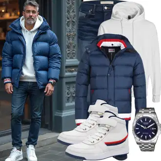 Lyocell Outfit mit Weiß/Grau/Creme Rollkragenpullover/2-in-1 Pullover/Basic Pullover/Thermo Pullover/Polo-Pullover/Feinstrickpullover/Kaschmir Pullover Brax "Alltagsoutfit"
