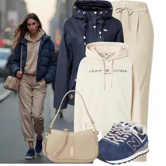 Outfity pro dešťové počasí "Vzhled casual"