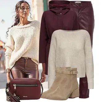 Outfit sa Ljubičasta/Tamnocrvena/Crvena/Vinski Crveno Prijelazni Kaput/Softshell Kaput/Kaput od Flisa/Kaput od Vunenog Flisa/Vuneni kaput/Pleteni Flis Kaput/Scuba Kaput/loden kaput/Kaput s Kapuljačom Only "Jesenski outfiti"