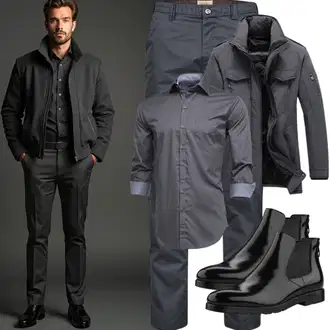 Beerdigung Outfits Winter mit Dunkelblau/Grau Tweed Mantel/Gehröck/Wollfleece Mantel/Schmal Geschnittener Mantel/Kaschmir Mantel/Blazermantel/Wollmantel KUDORO, Schwarz Winter Sneaker/vegane schuhe/Schnürschuh/Schnürstiefelette/Springerstiefel/Klassischer Stiefel Rieker "Alltagsoutfit"