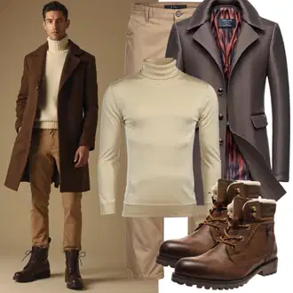 Elegant Outfit mit Khaki/Beige/Braun Jerseyhose/Gerade Hose/Chino Hose/Komforthose/Musselin Hose/Bengalin Hose/5 Pocket Hose/Schlupfhose Peter Hahn "Buro Outfit"Look: Moderne, Techno, Leger, Outdoor, Elegant, Coole, Classic, Premium, Schlichte, Smart Casual, Old Money