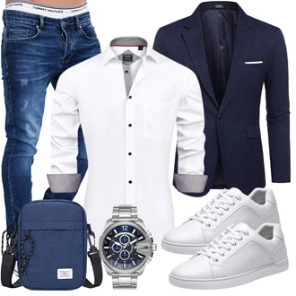 Outfit mit Grau Hemd "Business Outfit"