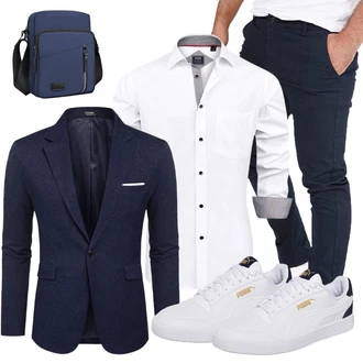Outfit mit Grau Hemd "Business Outfit"