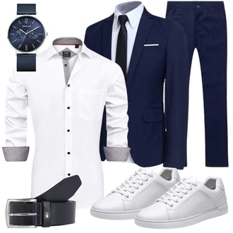 Outfit mit Grau Hemd "Business Outfit"