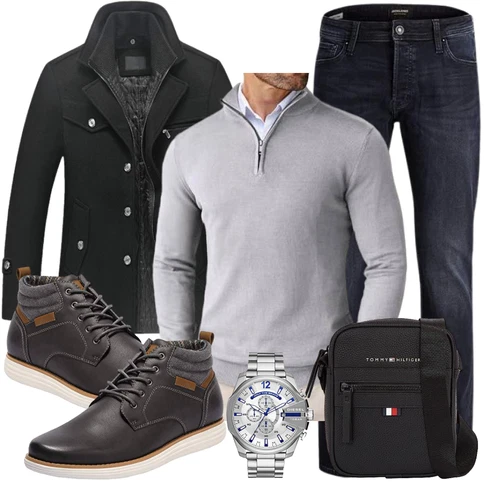Blau Hose/Wintermantel/Winter Parka Lavnis kombinieren